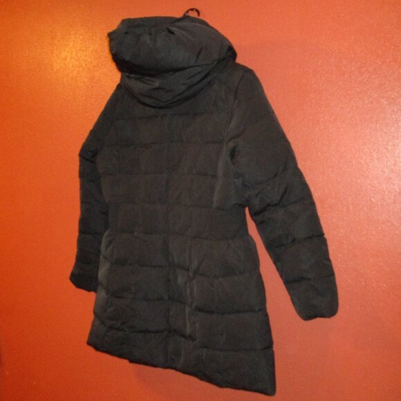 Cole Haan Signature Woman Large Black Full Zip Feather Down Hooded Jacket - Picture 8 of 10